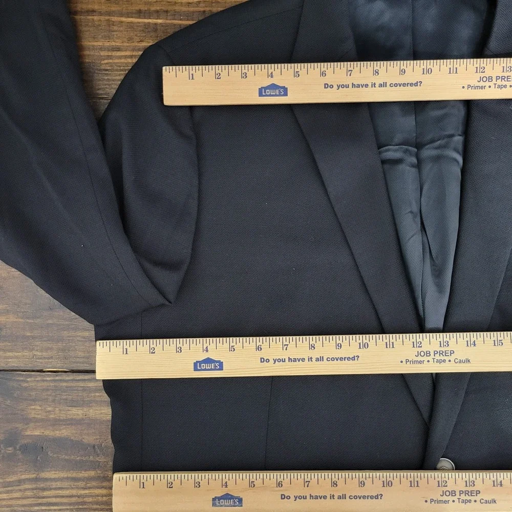Joseph Abboud Reda Men's Sport Coat Blazer‎ Two Button Black Wool 52R